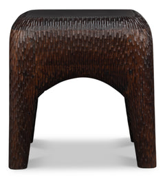 Molten Brown Carved Side Table - Ornate Home