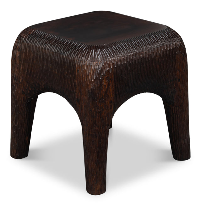 Molten Brown Carved Side Table - Ornate Home