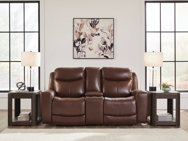 Momentum Moves Mahogany PWR REC Loveseat/CON/ADJ HDRST (Online Special Price) - Ornate Home