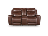 Momentum Moves Mahogany PWR REC Loveseat/CON/ADJ HDRST (Online Special Price) - Ornate Home