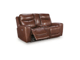 Momentum Moves Mahogany PWR REC Loveseat/CON/ADJ HDRST (Online Special Price) - Ornate Home