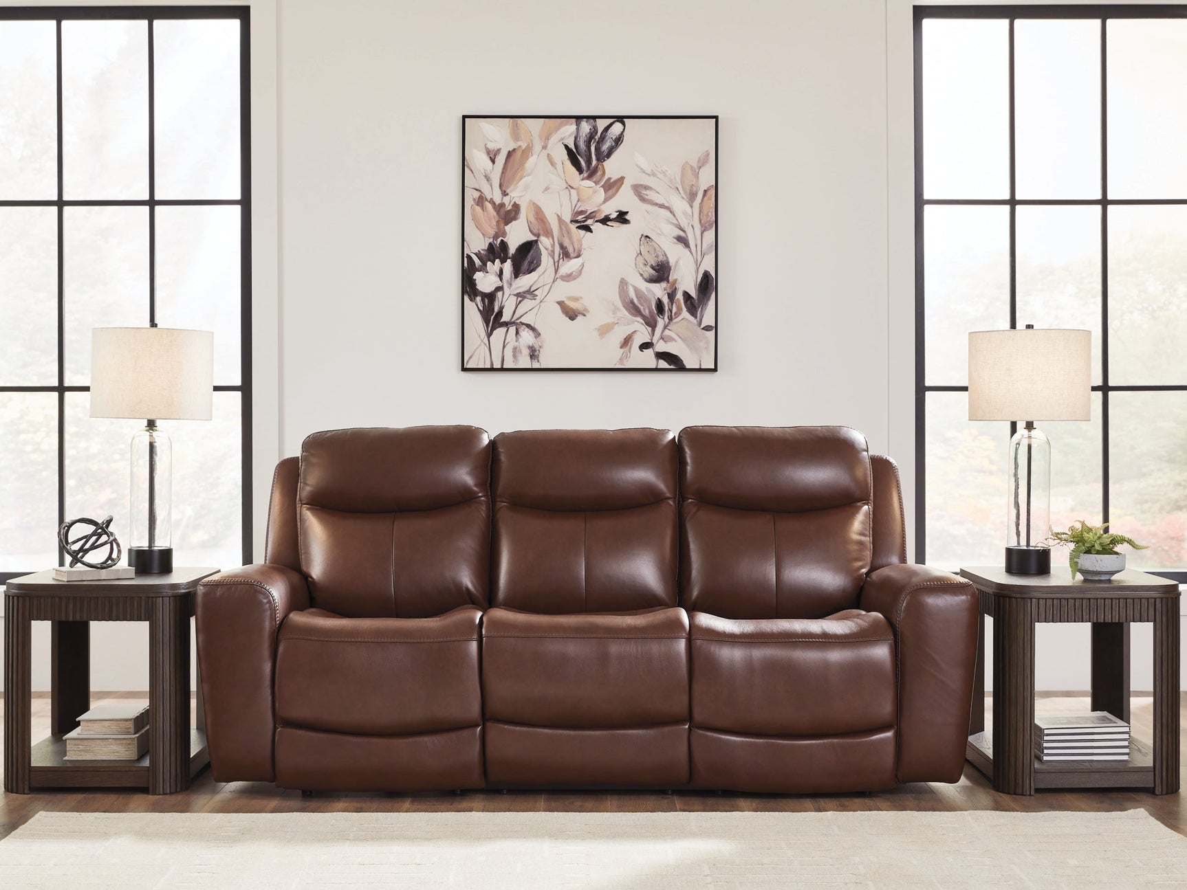 Momentum Moves Mahogany PWR REC Sofa with ADJ Headrest (Online Special Price) - Ornate Home