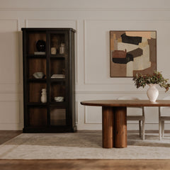 Mona Black Tall Cabinet - Ornate Home