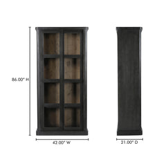 Mona Black Tall Cabinet - Ornate Home