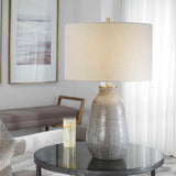 Monacan Gray Textured Table Lamp - Ornate Home