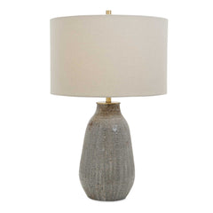 Monacan Gray Textured Table Lamp - Ornate Home