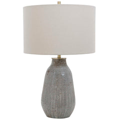 Monacan Gray Textured Table Lamp - Ornate Home