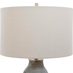 Monacan Gray Textured Table Lamp - Ornate Home