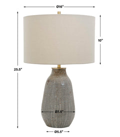 Monacan Gray Textured Table Lamp - Ornate Home