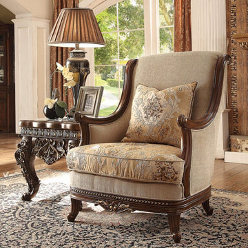 Monaco Elite Antique Brown 3-Pc Living Room Set  / HD-92-SSET3 - Ornate Home