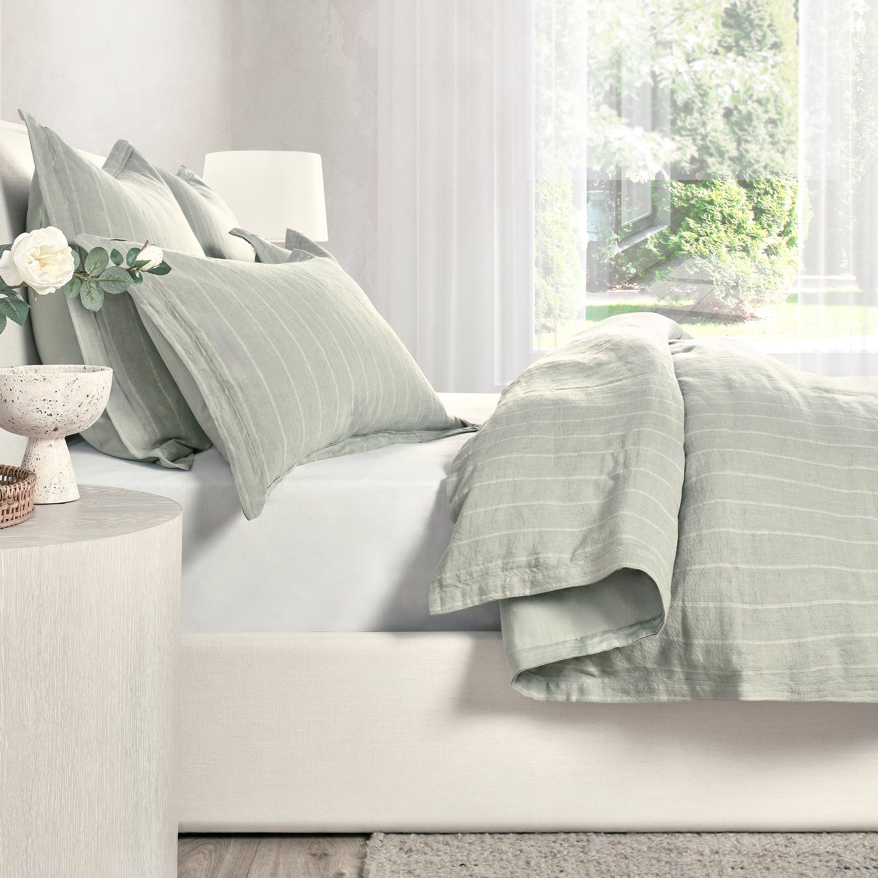 Monaco Sage Duvet Collection - Ornate Home