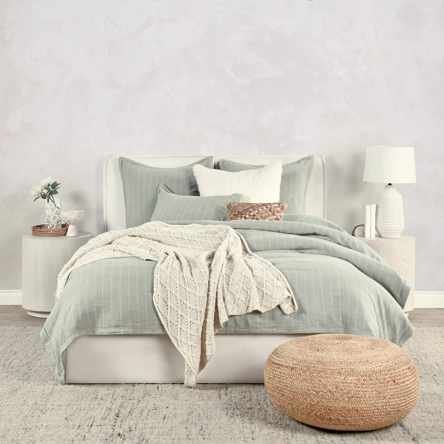 Monaco Sage Duvet Collection - Ornate Home