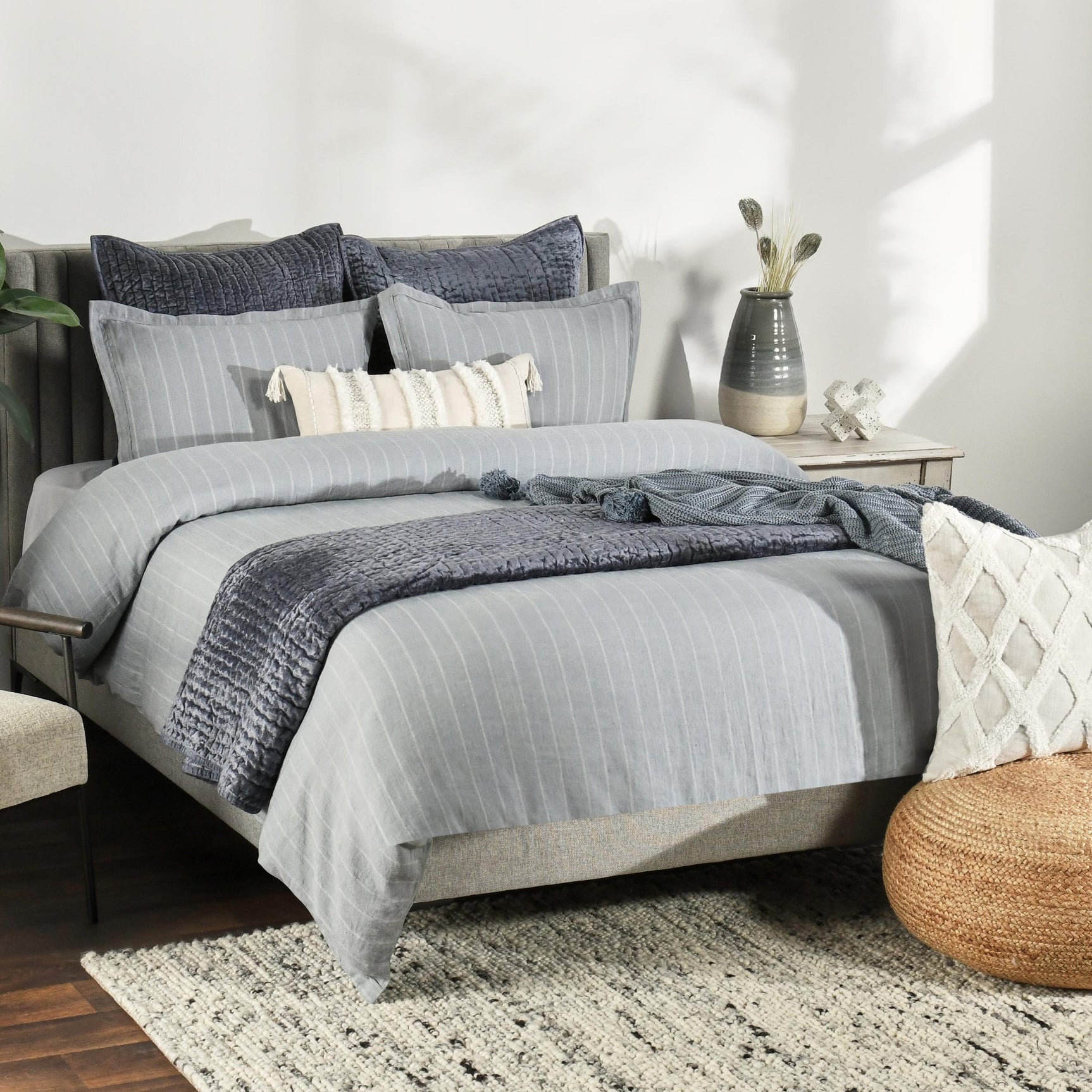 Monaco Sea Fog Duvet Collection - Ornate Home