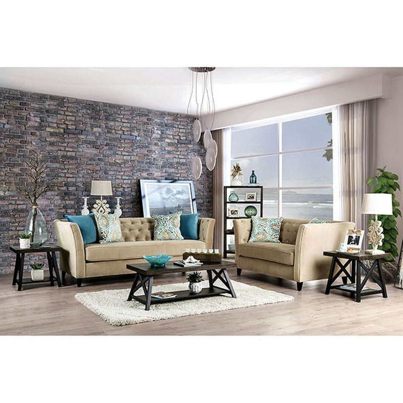 Monaghan Camel Loveseat - Ornate Home