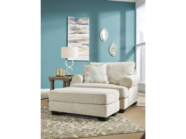 Monaghan Sandstone Oversized Chair and Ottoman (Online Special Price) - Ornate Home