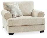 Monaghan Sandstone Oversized Chair and Ottoman (Online Special Price) - Ornate Home