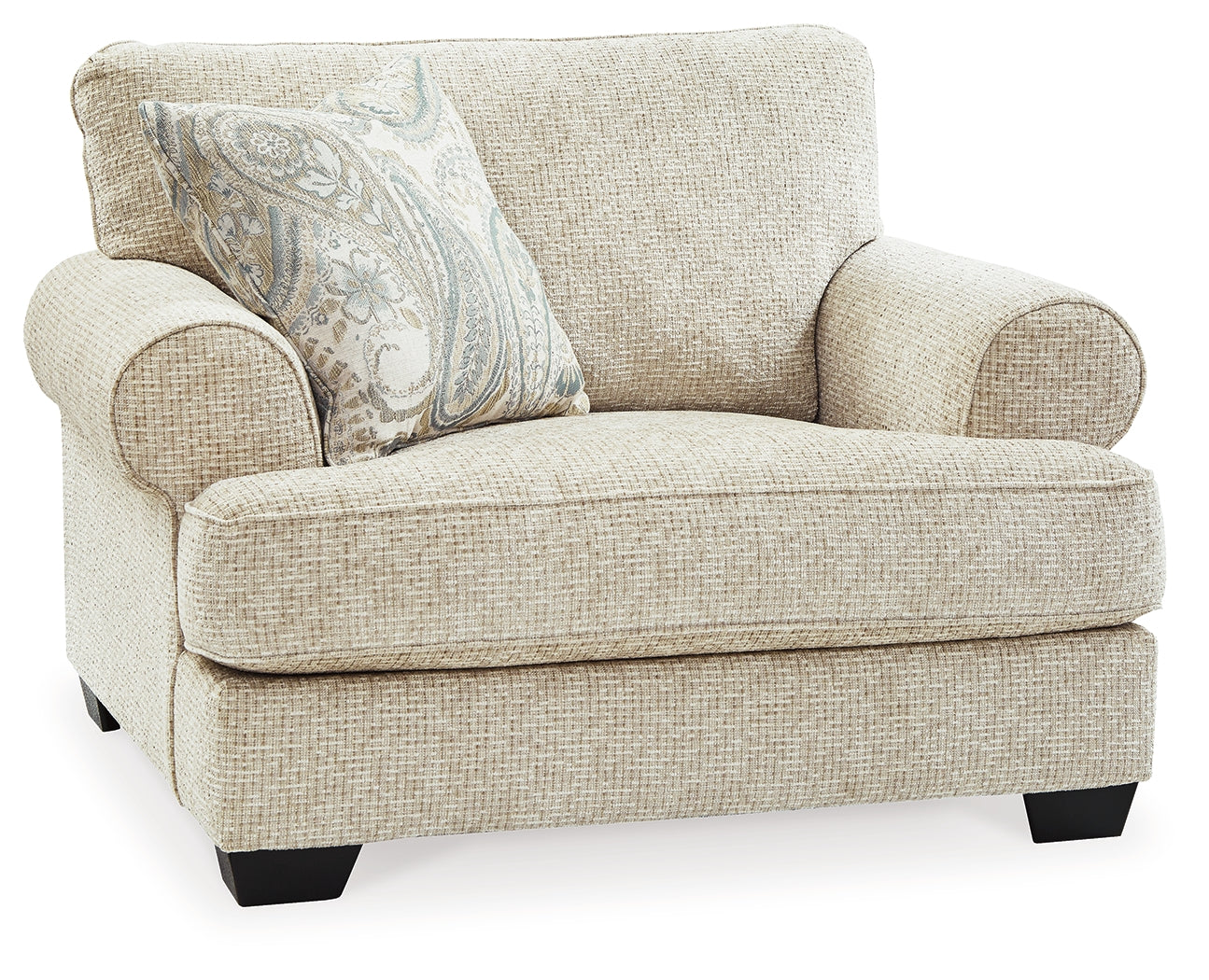Monaghan Sandstone Oversized Chair and Ottoman (Online Special Price) - Ornate Home