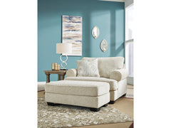 Monaghan Sandstone Oversized Chair and Ottoman - Ornate Home