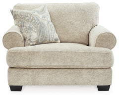 Monaghan Sandstone Oversized Chair and Ottoman - Ornate Home