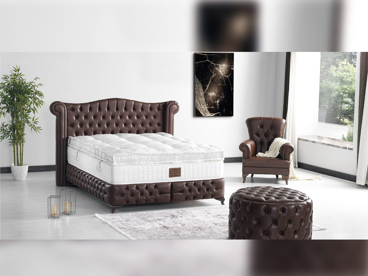 Monalisa Brown Ottoman - Ornate Home