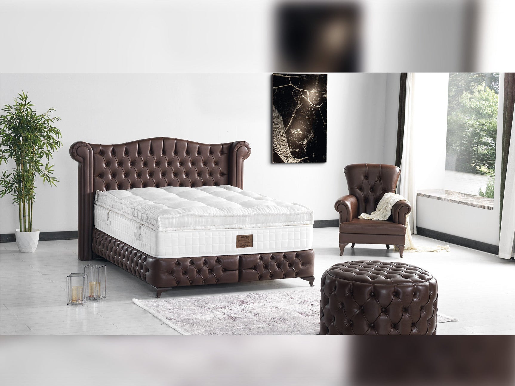 Monalisa Brown Ottoman