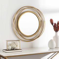 Monamon Round Rattan Mirror - Ornate Home