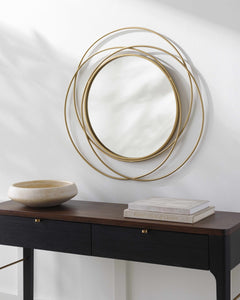 Monamon Round Rattan Mirror - Ornate Home