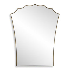Monarch Brass Scalloped Arched Vanity Mirror - Ornate Home