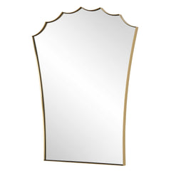 Monarch Brass Scalloped Arched Vanity Mirror - Ornate Home
