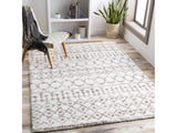 Monarch Cream&Tan Trellis Plush Rug - Ornate Home