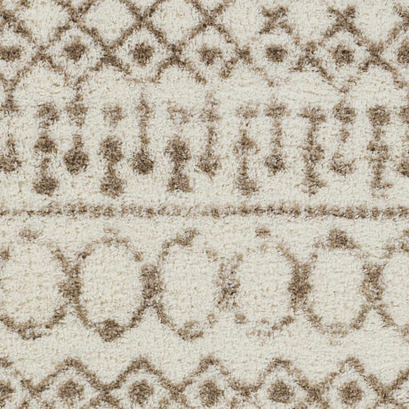 Monarch Cream&Tan Trellis Plush Rug - Ornate Home