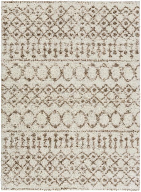 Monarch Cream&Tan Trellis Plush Rug - Ornate Home