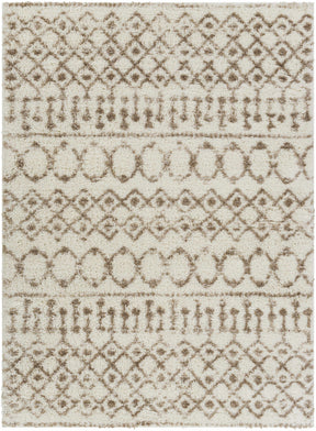 Monarch Cream&Tan Trellis Plush Rug - Ornate Home