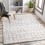 Monarch Cream&Tan Trellis Plush Rug - Ornate Home