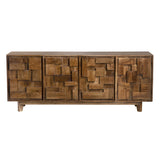 Mondrian Brown Four-Door Sideboard - Ornate Home