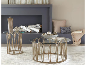 Monett Chocolate Chrome 2-piece Coffee and End Table Set - Ornate Home
