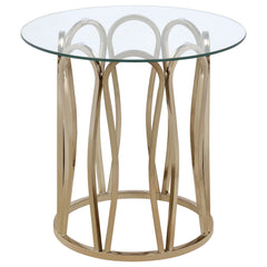 Monett Chocolate Chrome 2-piece Coffee and End Table Set - Ornate Home