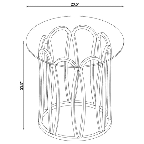 Monett Chocolate Chrome 2-piece Coffee and End Table Set - Ornate Home