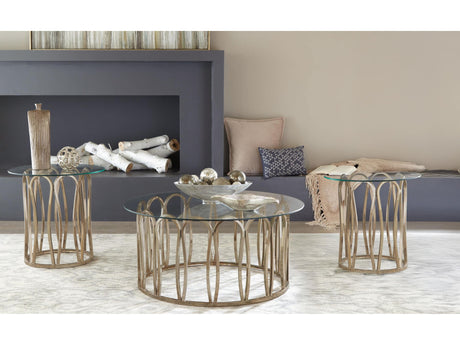 Monett Chocolate Chrome 3-piece Coffee and End Table Set - Ornate Home