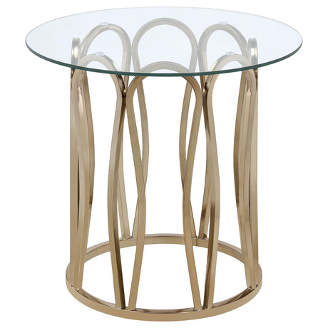 Monett Chocolate Chrome 3-piece Coffee and End Table Set - Ornate Home