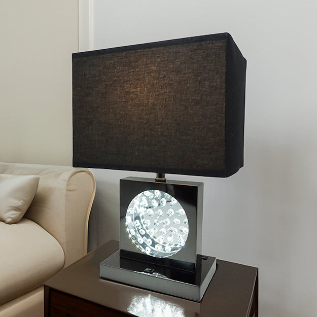 Monica Black Nickel-LED Accent Table Lamp (Touch Lamp) - Ornate Home