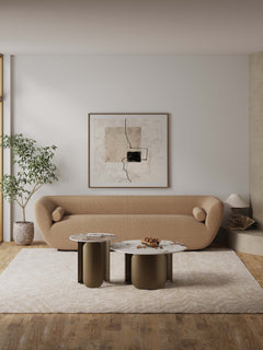 Monica Coffee Table and End Table in Gold (set of 2) - Ornate Home