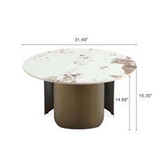 Monica Coffee Table and End Table in Gold (set of 2) - Ornate Home