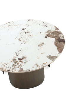 Monica Coffee Table and End Table in Gold (set of 2) - Ornate Home