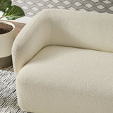 Monica Cream 88 Inch Boucle Fabric Sofa - Ornate Home