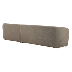Monica Earth 2 Piece Right Facing Boucle Fabric Modular Sofa with Chaise - Ornate Home