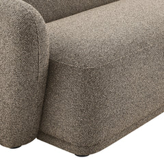 Monica Earth 2 Piece Right Facing Boucle Fabric Modular Sofa with Chaise - Ornate Home