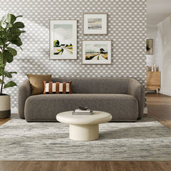 Monica Earth 88 Inch Boucle Fabric Sofa - Ornate Home