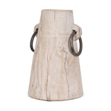 Monique Light Brown Large with Handles Wood Pot - Ornate Home