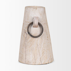 Monique Light Brown Large with Handles Wood Pot - Ornate Home
